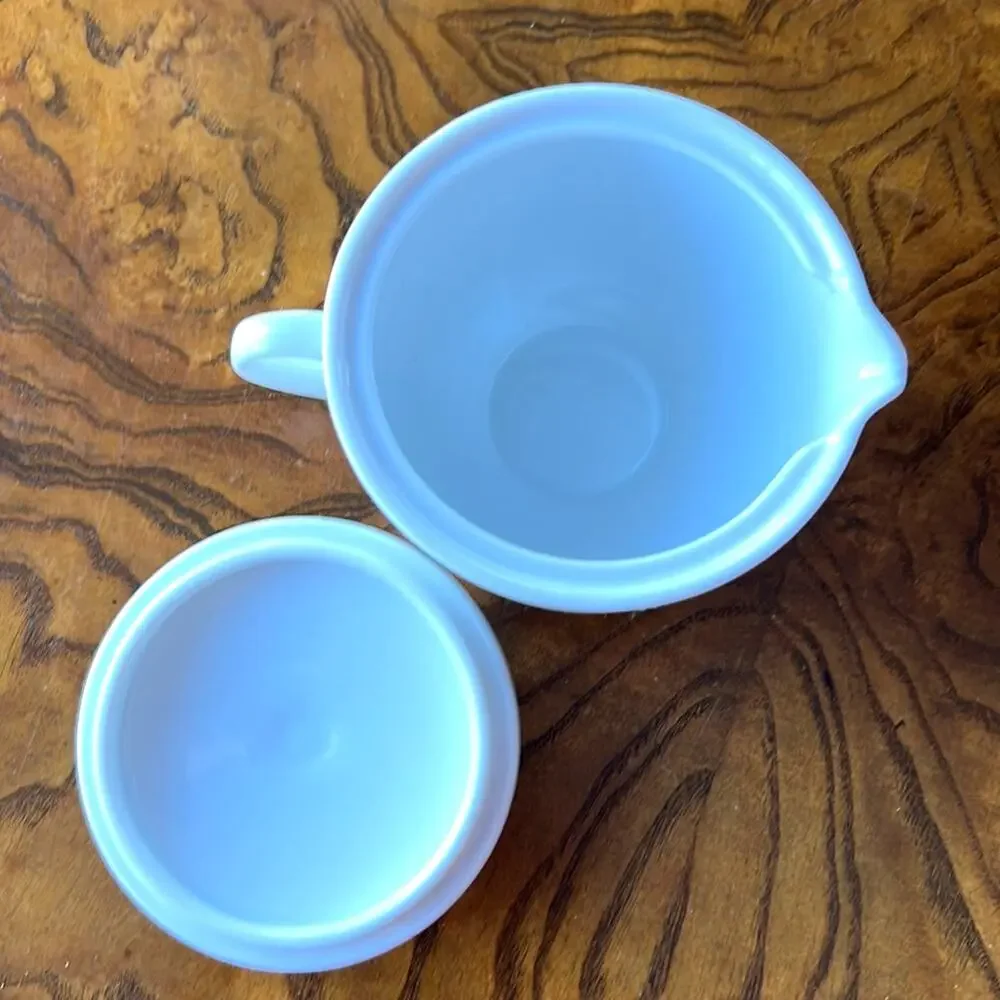 CRATE & BARREL Epoch Blueline Creamer Kathleen Wills 8oz NWOT